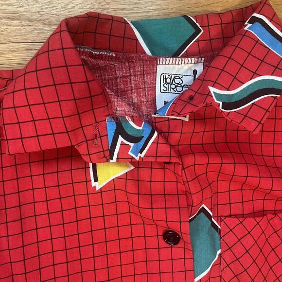 Geometric Saved by the Bell vintage 90's button up. - Picture 4 of 4